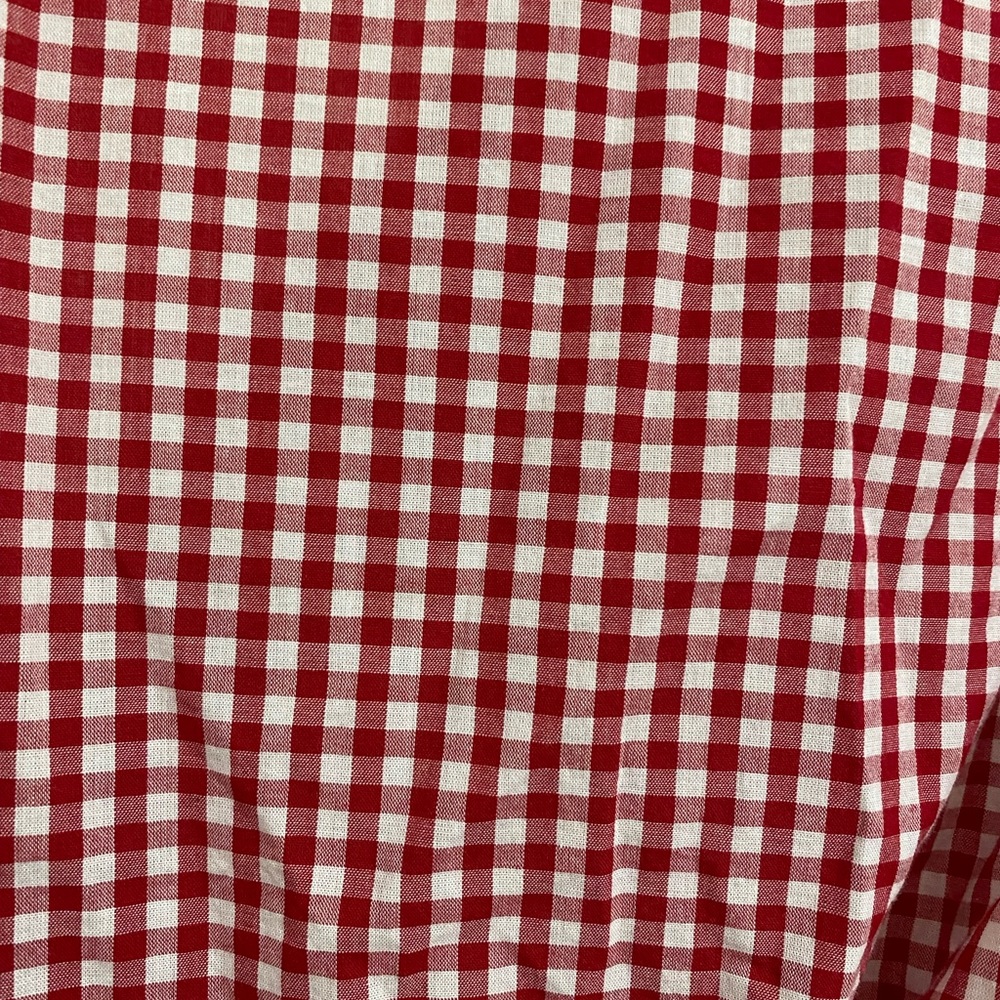 Red Gingham Ruffle Sleeve Blouse - Picture 5 of 5
